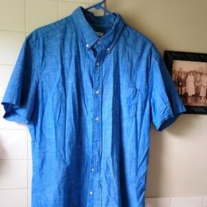 Sonoma Men's L Blue Casual Button Down Shirt